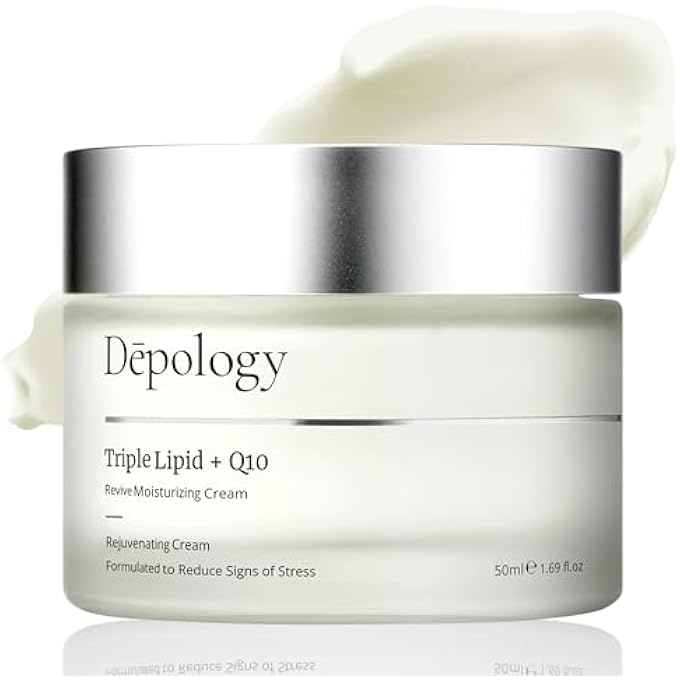 depology TRIPLE LIPID+Q10 FACIAL MOISTURIZER | DAILY FACE CREAM WITH CERAMIDES AND NIACINAMIDE FOR ALL SKIN TYPES | HYDRATING FACE MOISTURIZER TARGETS SIGNS OF SKIN STRESS | 1.69 FL OZ - Image 1